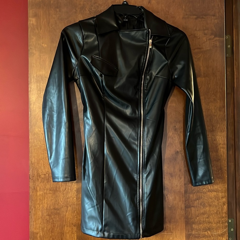 Cinched and Chic faux leather jacket